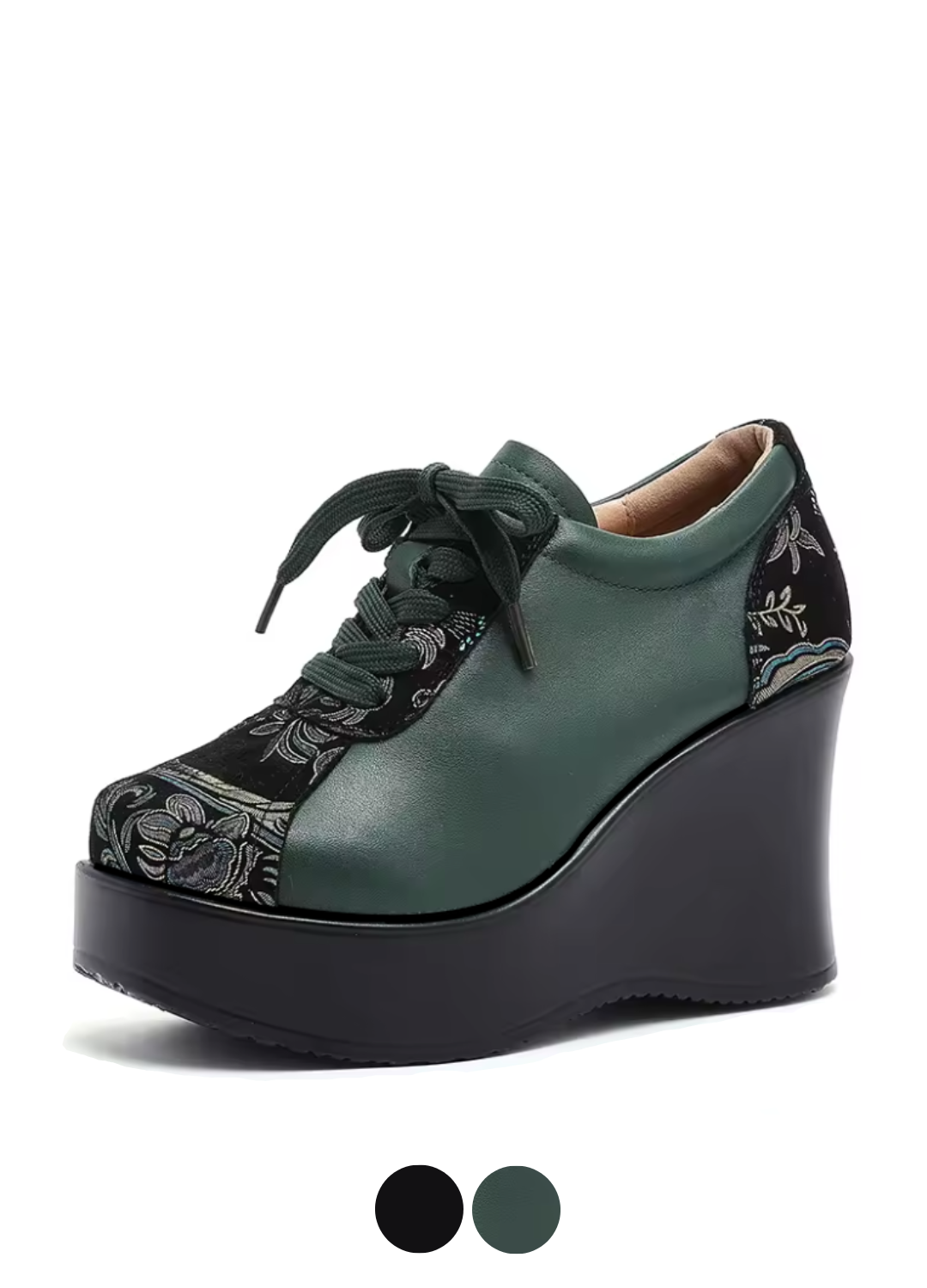 USS Shoes Elsy Women's Leather Wedge Platform Shoes