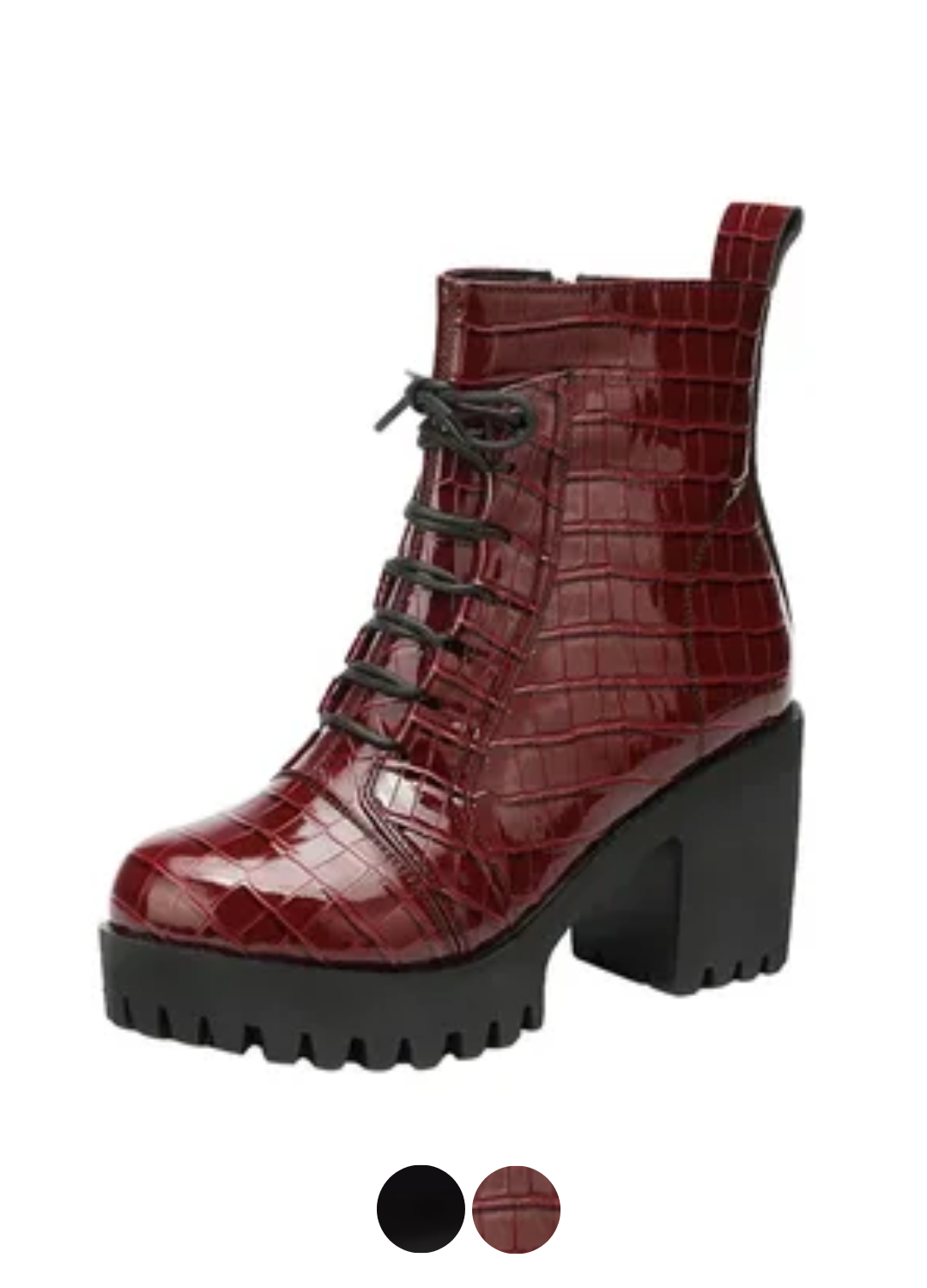 USS Shoes Elvys Women's Platform Patent Boots