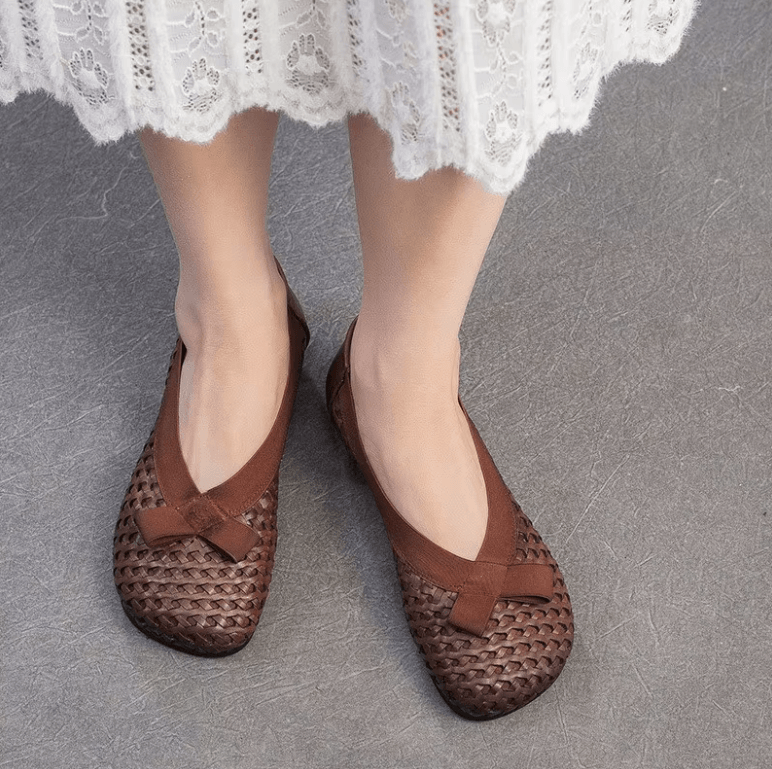 USS Shoes Ely Women's Versatile Breathable Leather Comfortable Flats