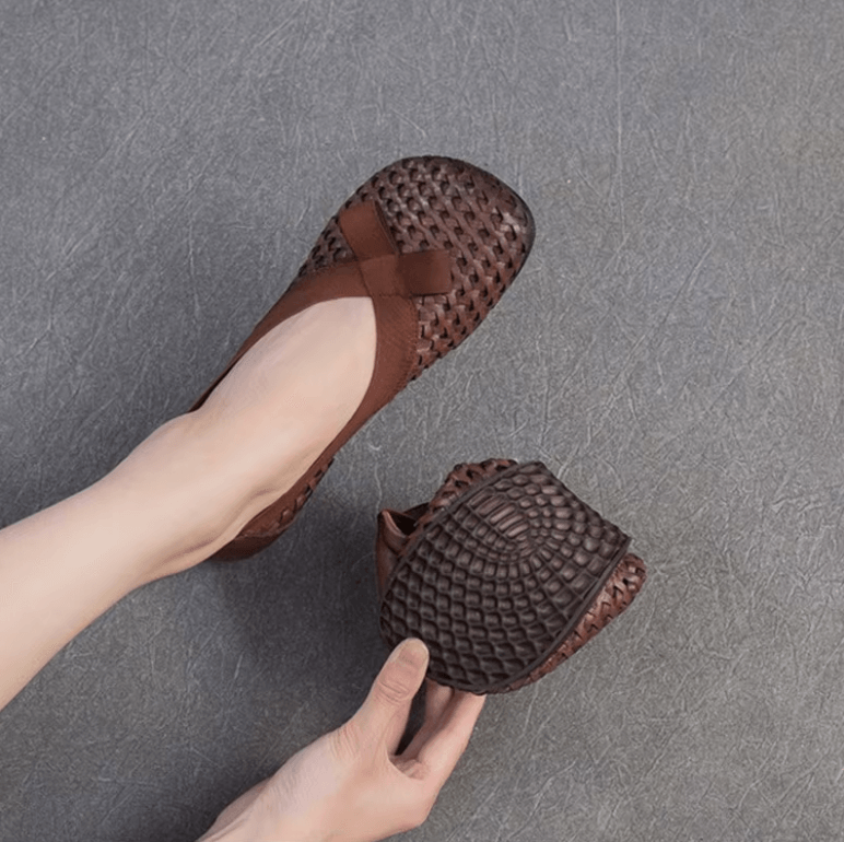 USS Shoes Ely Women's Versatile Breathable Leather Comfortable Flats