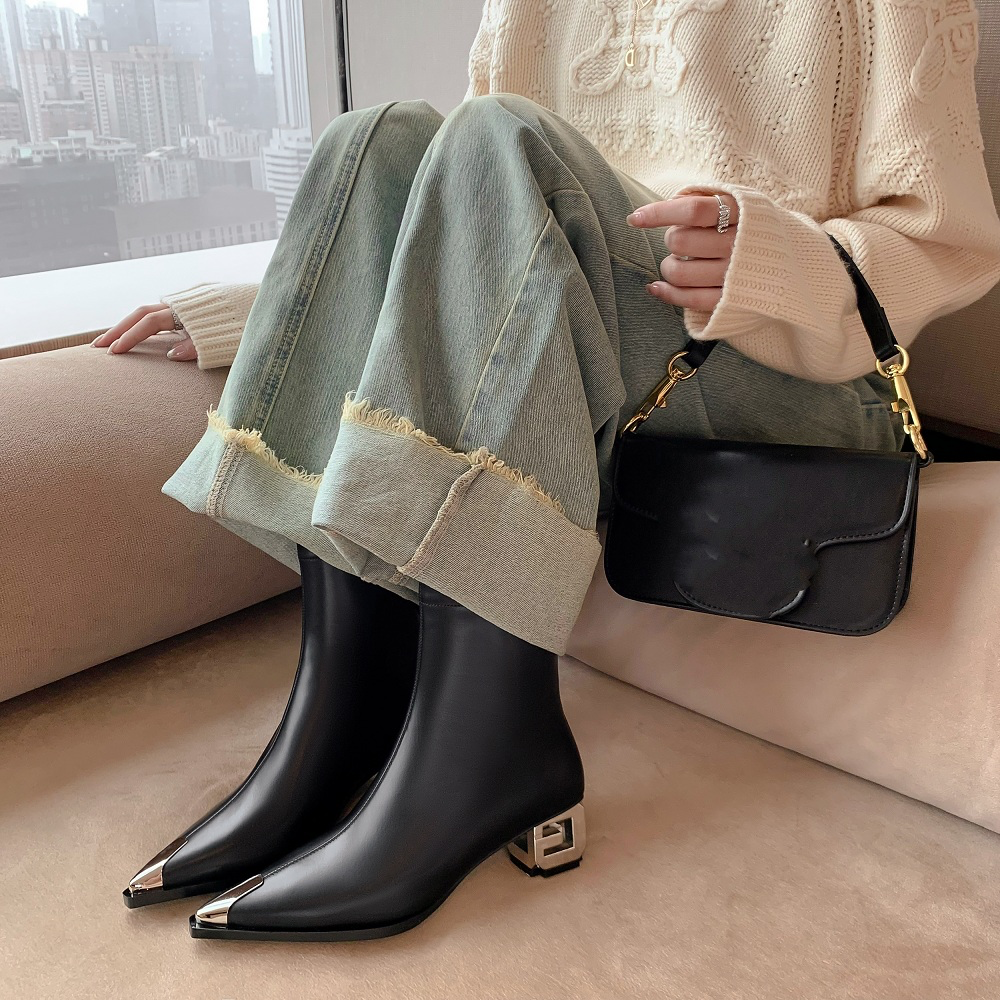 USS Shoes Esnevi Women's Fashion Pointed Toe Boots - Luxuryurbanwear