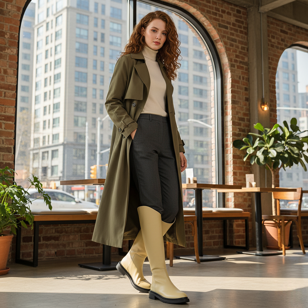 USS Shoes Fiony Women's Genuine Leather Long Boots