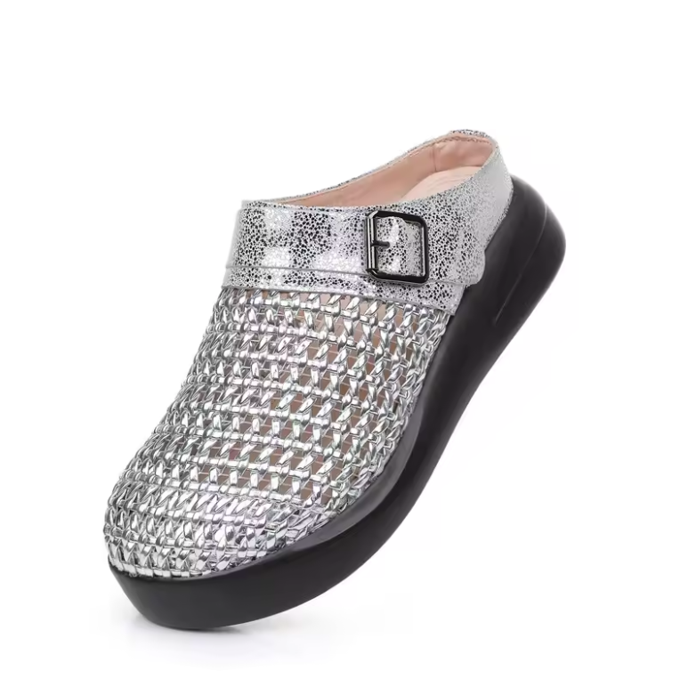 USS Shoes Ginni Women's Leather Soft Sole Platform Mules - Luxuryurbanwear