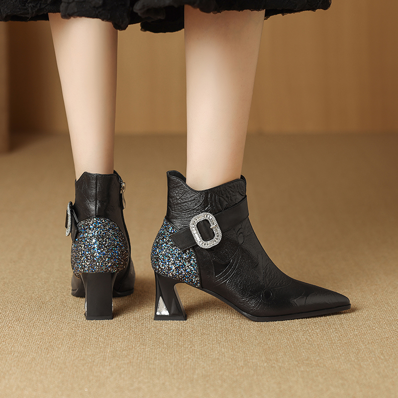 USS Shoes Hollyn Women's Dress Buckle Ankle Boots - Luxuryurbanwear