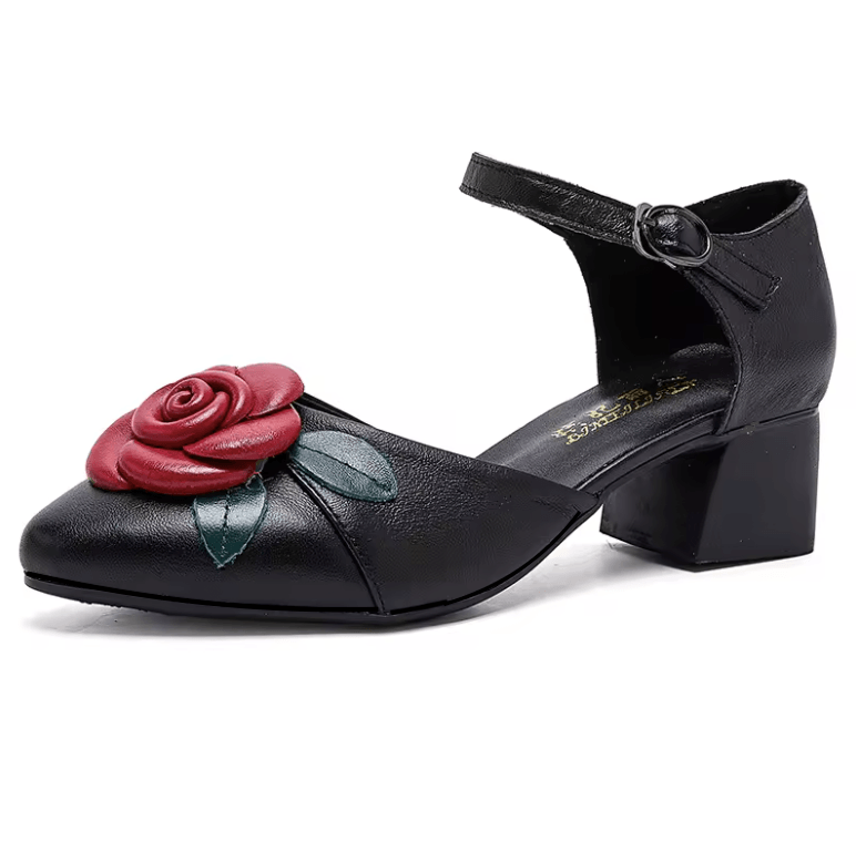 USS Shoes Ixys Women's Floral Ethnic Leather Sandals