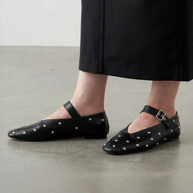 USS Shoes Josefa Women's Buckle Strap Flats - Luxuryurbanwear