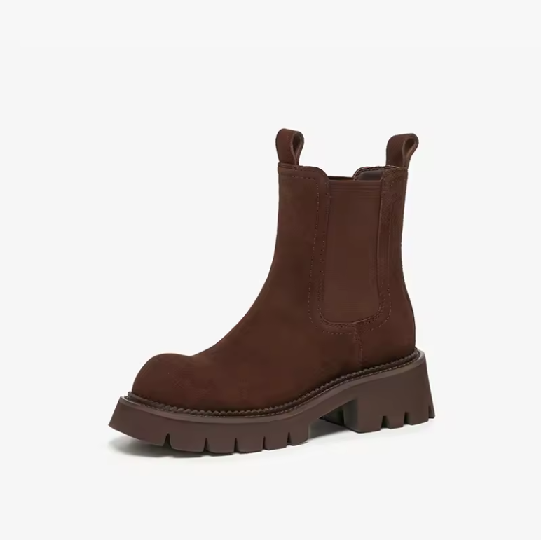 USS Shoes Kai Women's Cow Suede Chelsea Elastic Band Boots - Luxuryurbanwear