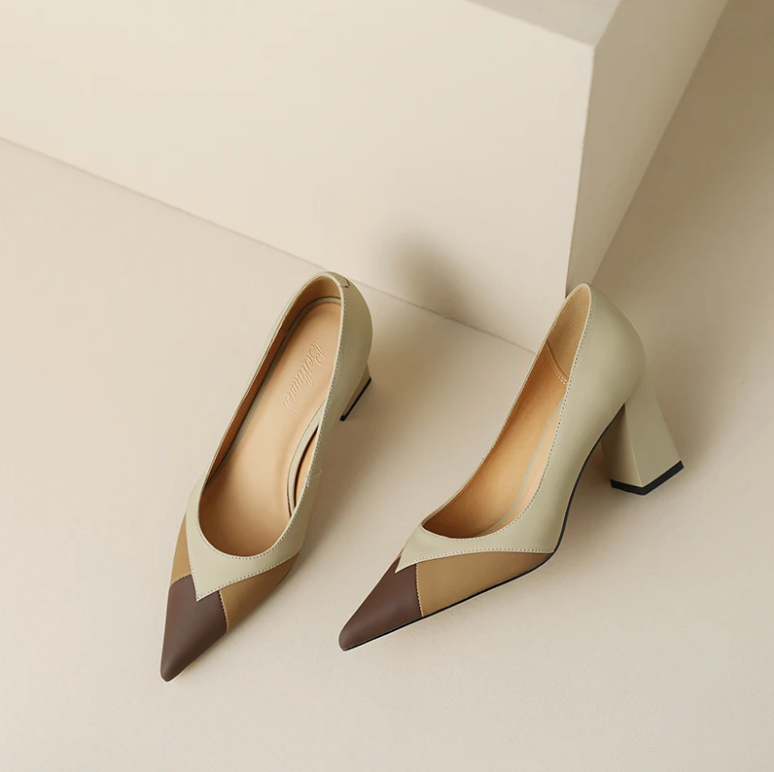 USS Shoes Kamila Women's Leather Casual Pointed Toe Pumps - Luxuryurbanwear