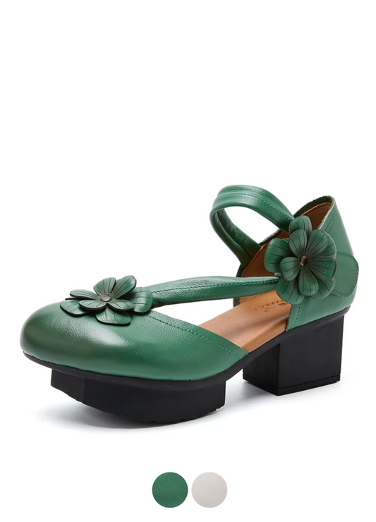 USS Shoes Karen Women's Leather Classic Flowers Fashionable Sandals