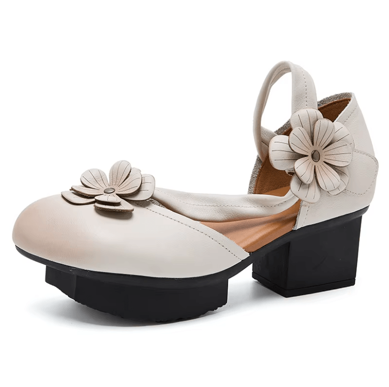 USS Shoes Karen Women's Leather Classic Flowers Fashionable Sandals