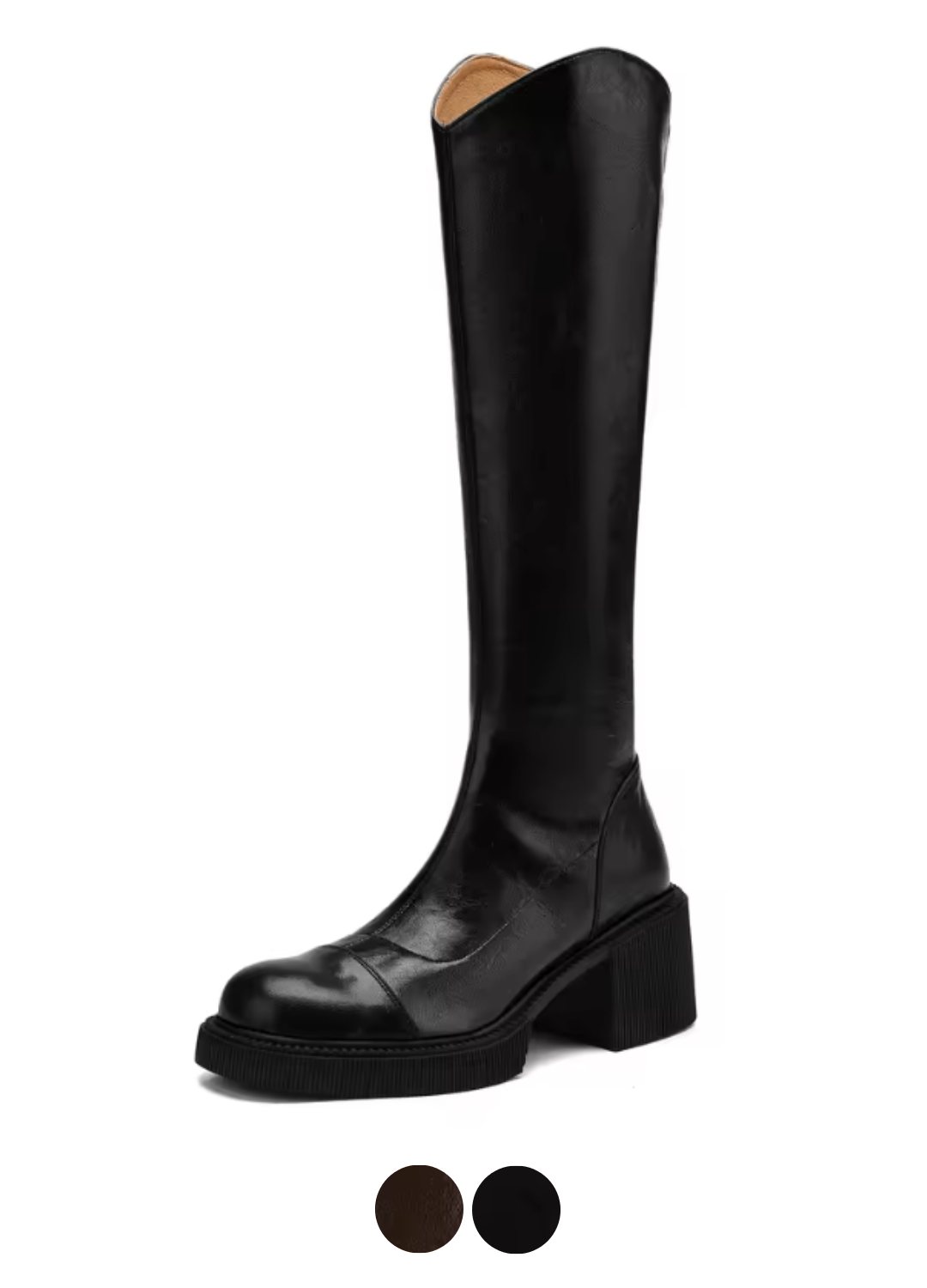 USS Shoes Karina Women's Knee High Square Toe Boots - Luxuryurbanwear