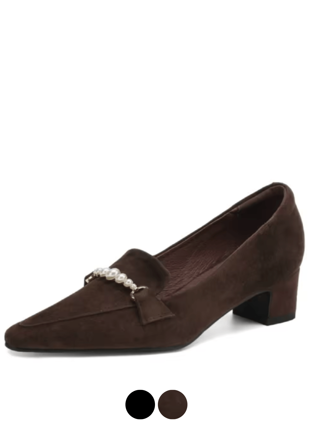 USS Shoes Katalina Women's Pointed Toe Pearl Detail Leather Pumps