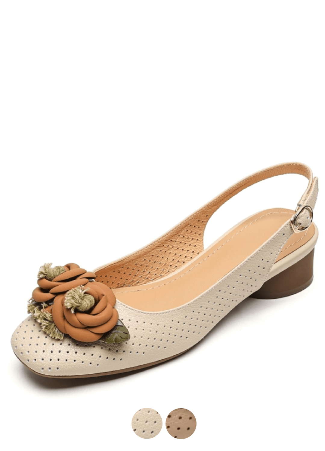 USS Shoes Lariza Women's Slingback Leather Flower Sandals