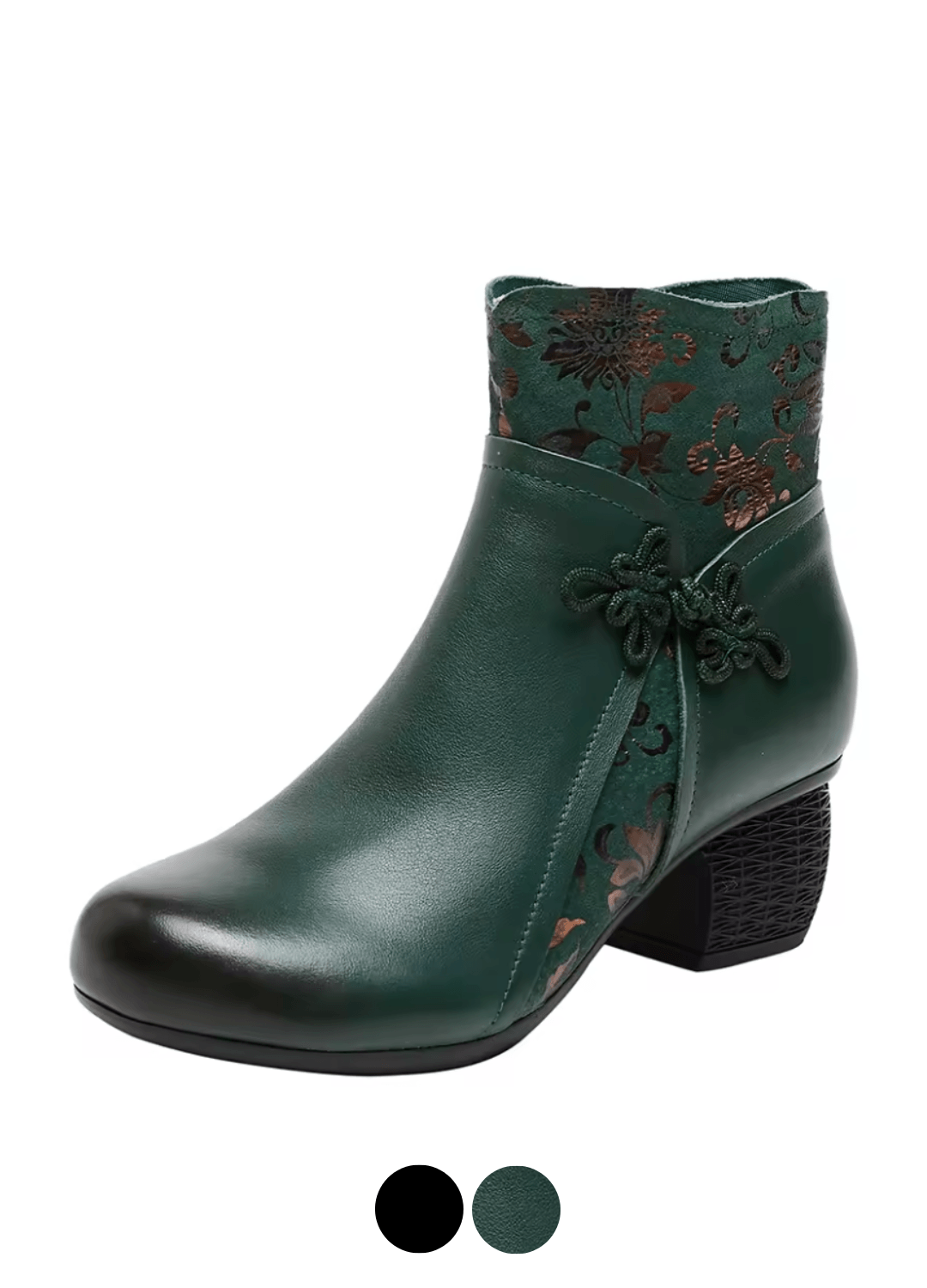 USS Shoes Laureana Women's Ethnic Printed Leather Ankle Boots