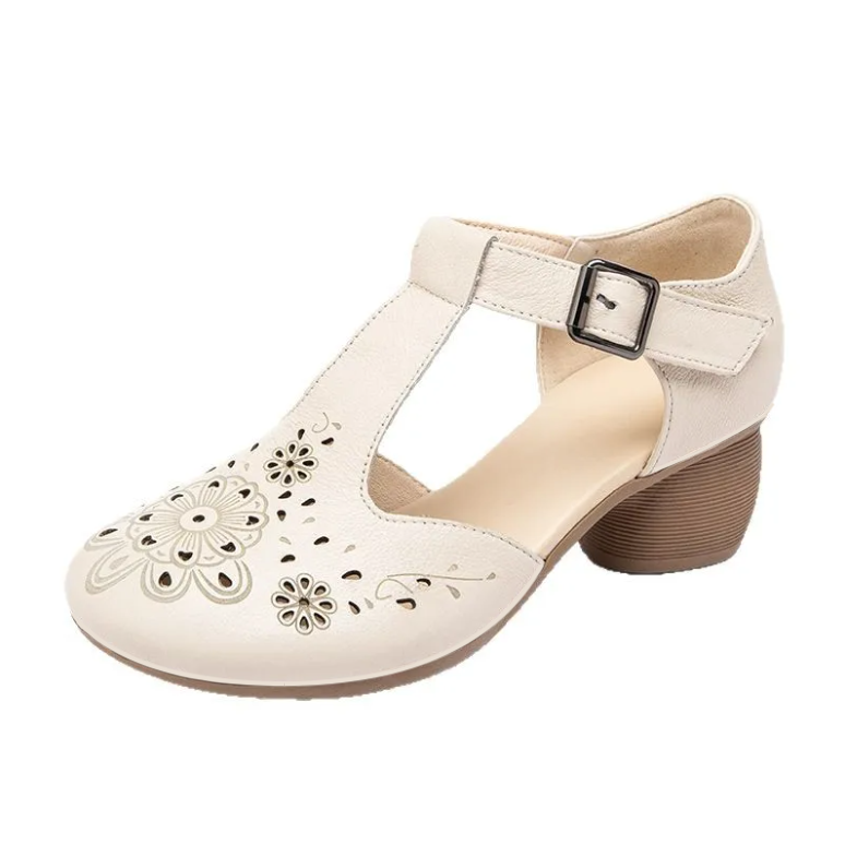USS Shoes Lenin Women's Retro Openwork Leather Sandals - Luxuryurbanwear