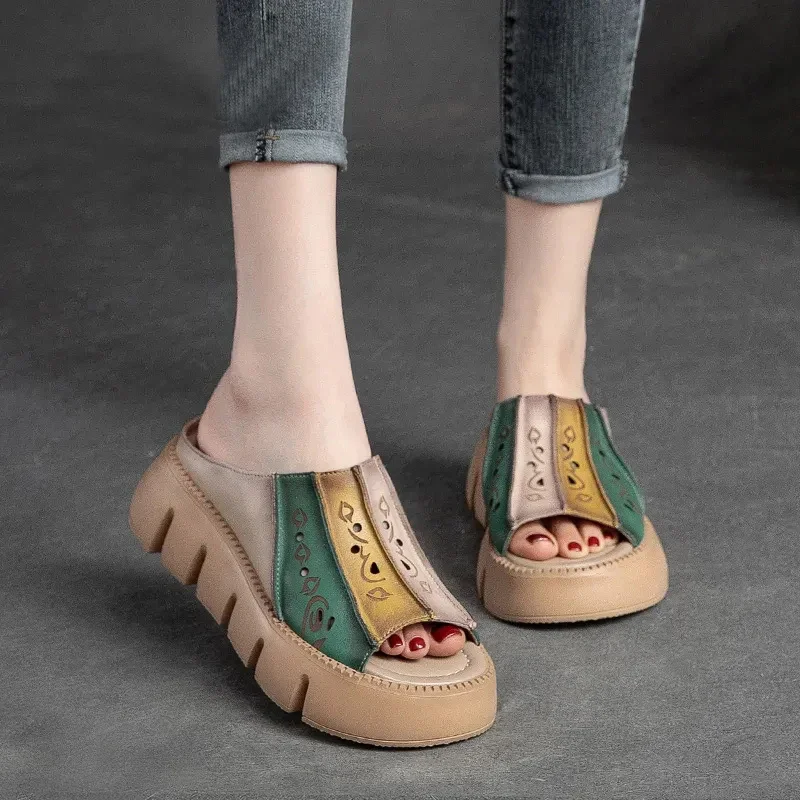 USS Shoes Leonida Women's Slippers Wedges - Luxuryurbanwear