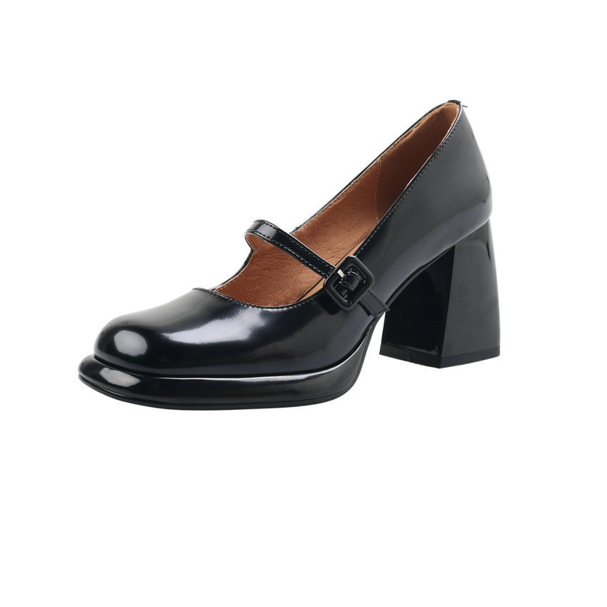 USS Shoes Lina Women's Thick High Heel Court Pumps - Luxuryurbanwear