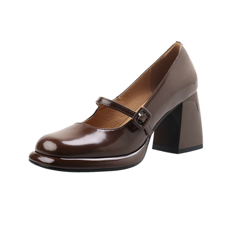 USS Shoes Lina Women's Thick High Heel Court Pumps - Luxuryurbanwear