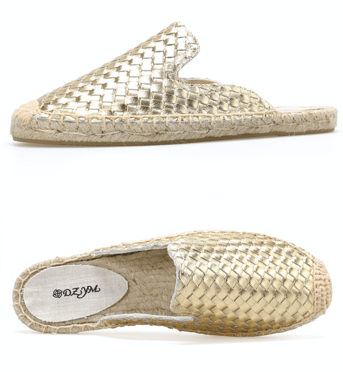 USS Shoes Lina Women's Woven Leather Flat Mules