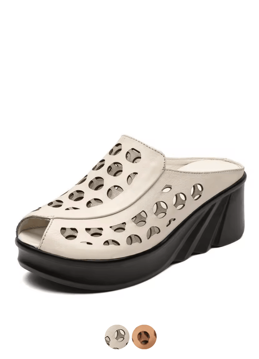 USS Shoes Liona Women's Platform Fish Mouth Outsides Wedges Sandals