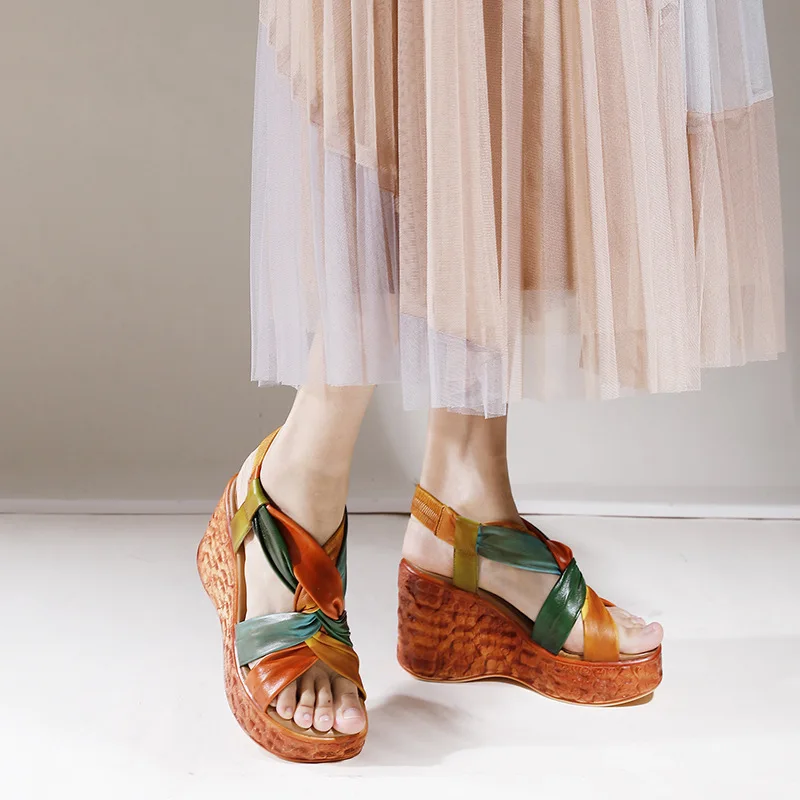 USS Shoes Lorena Women's Summer Wedges Sandals - Luxuryurbanwear