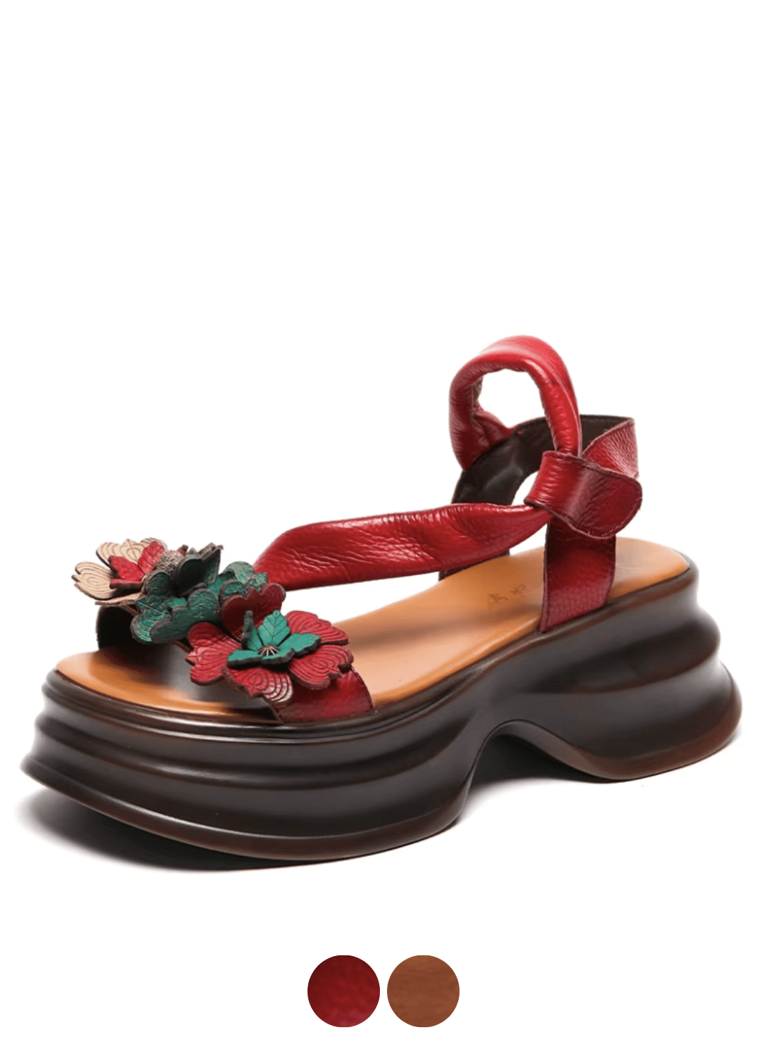 USS Shoes Lucia Women's Hook & Loop Retro Platform Sandals