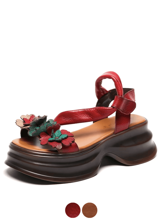 USS Shoes Lucia Women's Hook & Loop Retro Platform Sandals