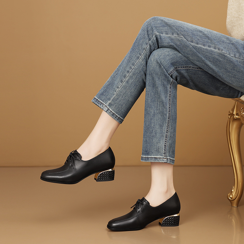 USS Shoes Luigi Women's Leather Cross-Tied Pumps - Luxuryurbanwear