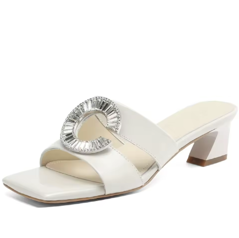 USS Shoes Luisa Women's Leather Metal Decoration Rhinestone Sandals - Luxuryurbanwear
