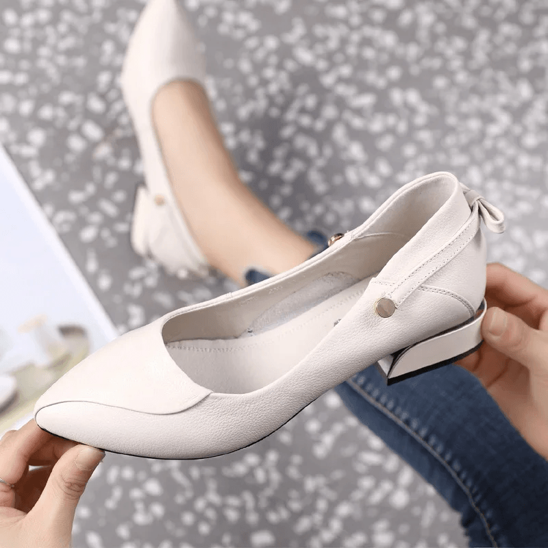 USS Shoes Lupe Women's Low-Heel Dress Pumps Sale Drop Beige (Size 9.5)