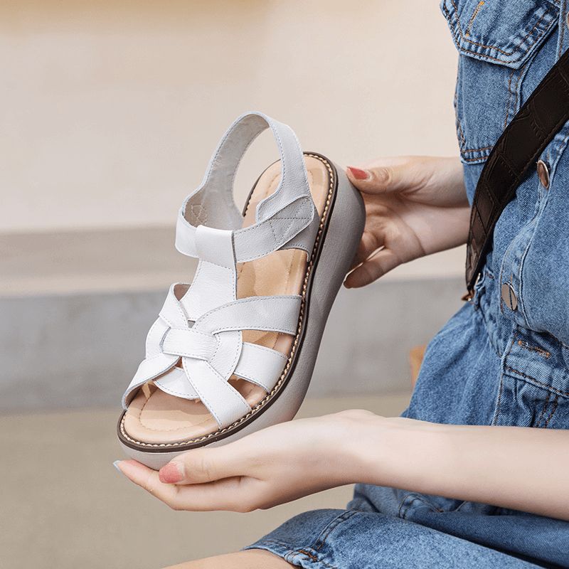 USS Shoes Macry Women's Peep Toe Wedges Sandals