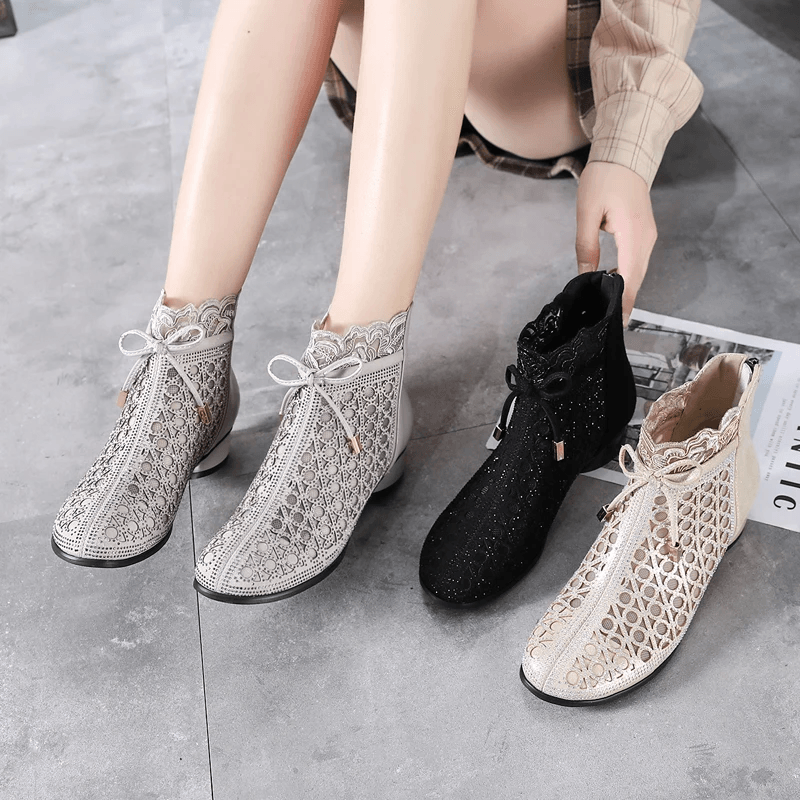 USS Shoes Manuela Women's Rhinestones Spring Ankle Boots