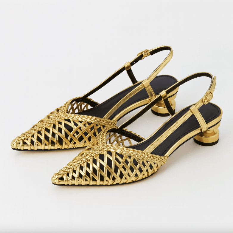 USS Shoes Mara Women's Pointed Toe Braid Slingback Sandals