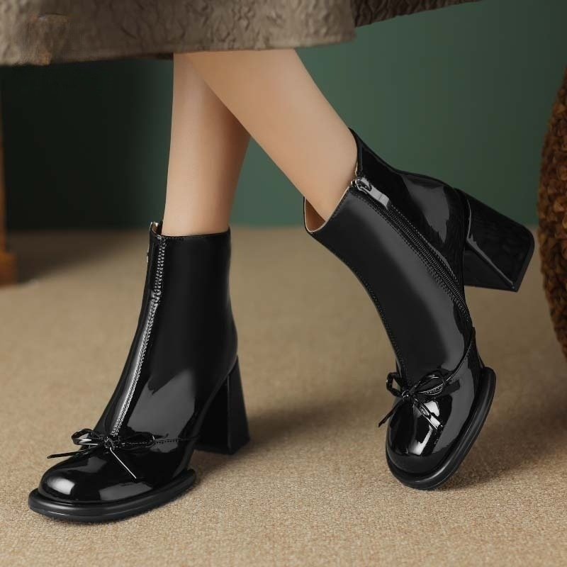 USS Shoes Marcella Women's Fashion Warm Square Heel Ankle Boots - Luxuryurbanwear