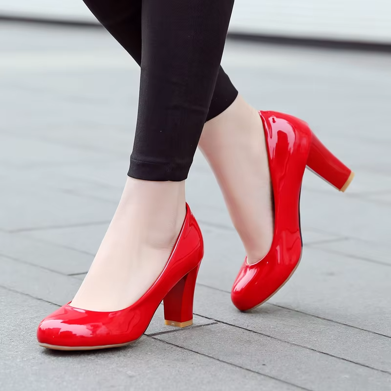 USS Shoes Marcia Women's Round Toe Patent Pump - Luxuryurbanwear