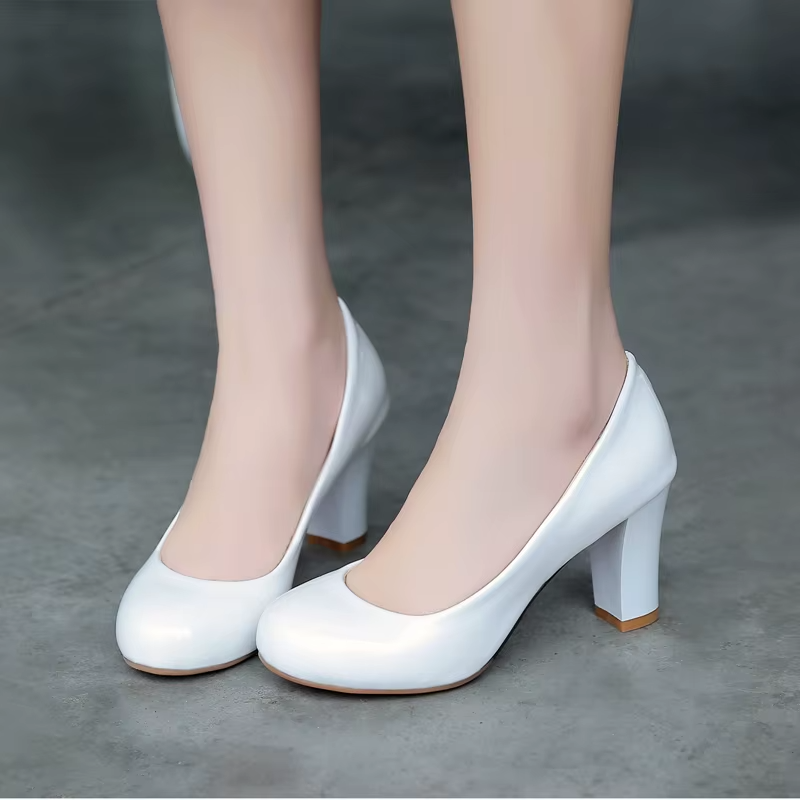 USS Shoes Marcia Women's Round Toe Patent Pump - Luxuryurbanwear