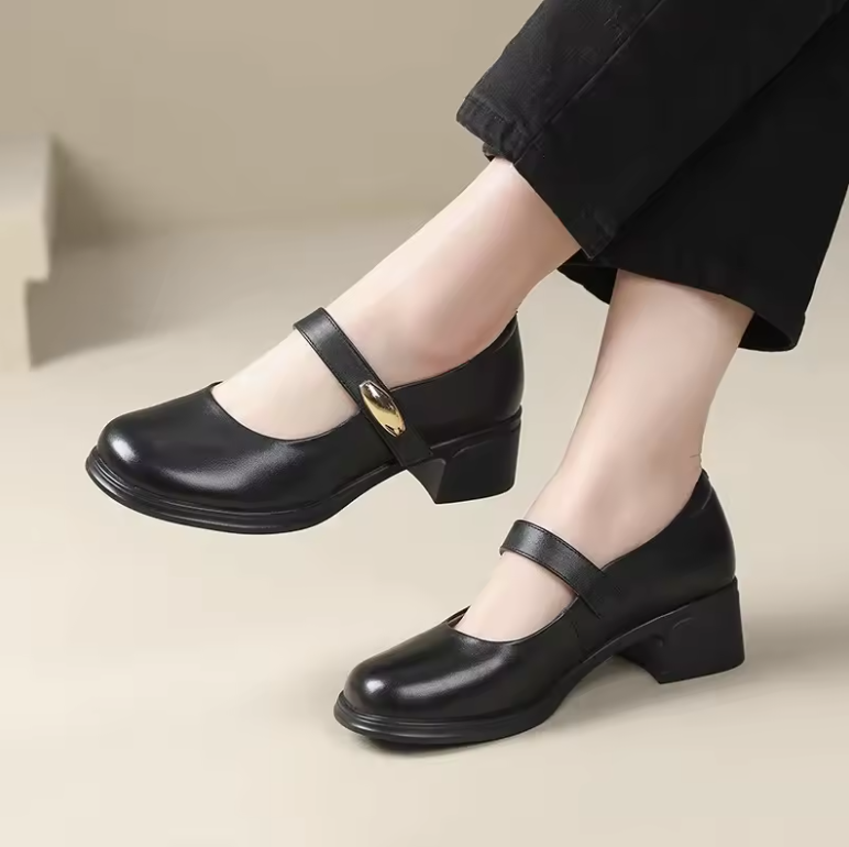 USS Shoes Mary Jane Women's Leather Pumps - Luxuryurbanwear
