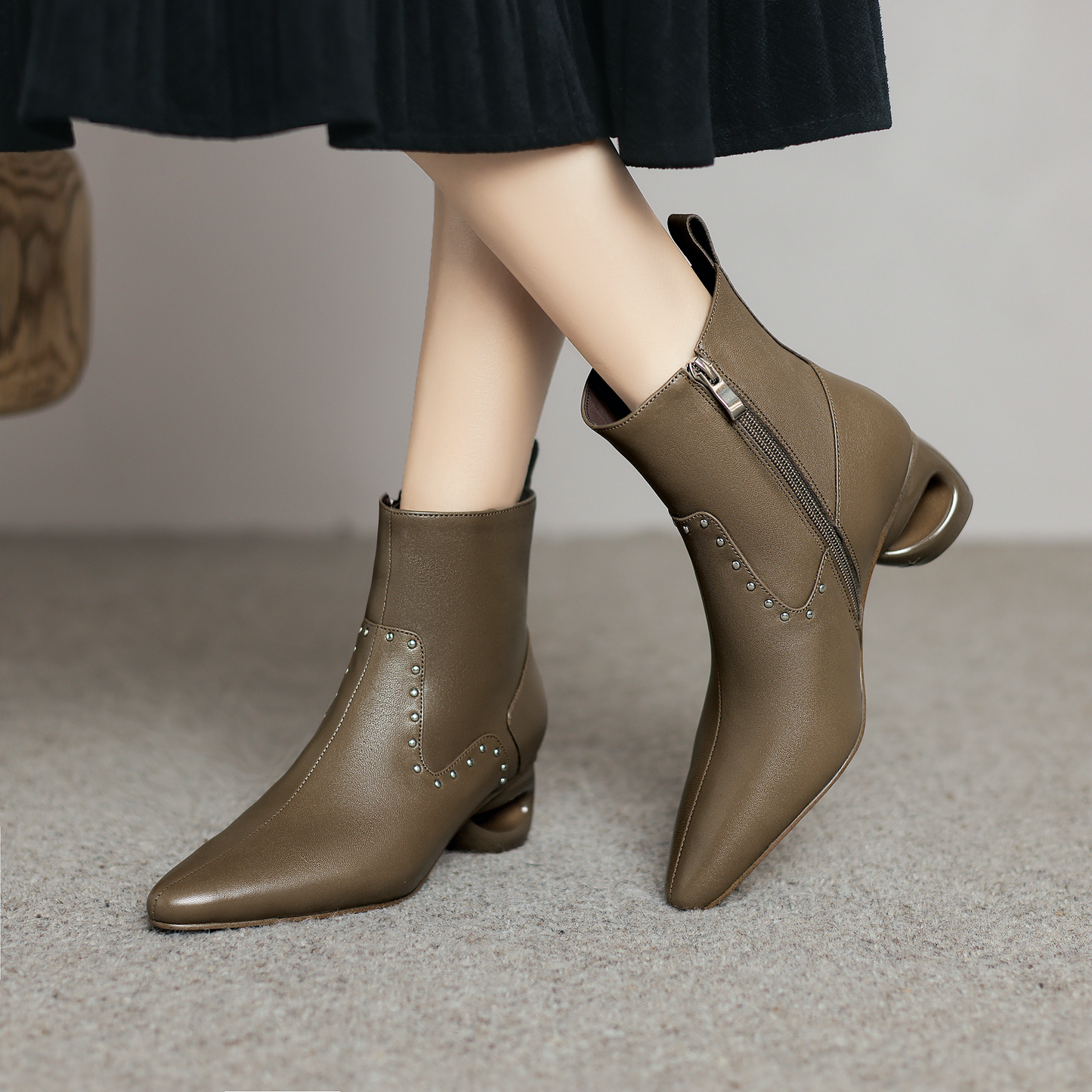 USS Shoes Mary Women's Pointed Toe Ankle Boots - Luxuryurbanwear