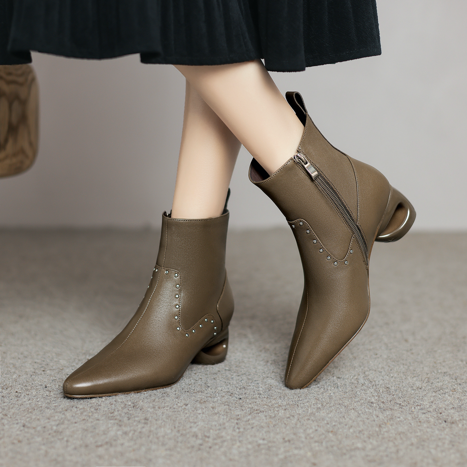 USS Shoes Mary Women's Pointed Toe Ankle Boots - Luxuryurbanwear