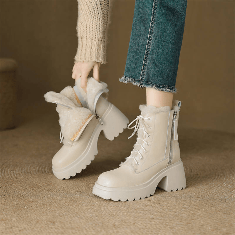 USS Shoes Matilde Women's Snow Leather Ankle Boots