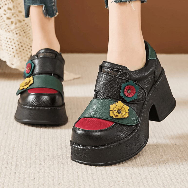 USS Shoes Melina Women's Color Flowers Non-Slip Platform Shoes