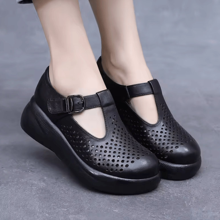 USS Shoes Melissa Women's Hollow Out Leather Platform Sandals