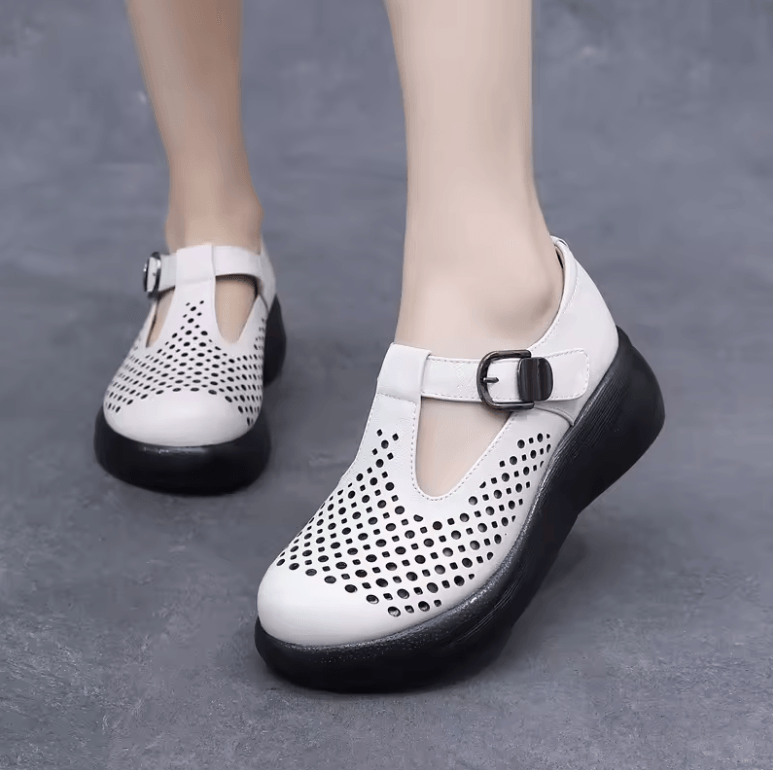 USS Shoes Melissa Women's Hollow Out Leather Platform Sandals