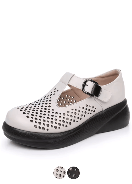 USS Shoes Melissa Women's Hollow Out Leather Platform Sandals