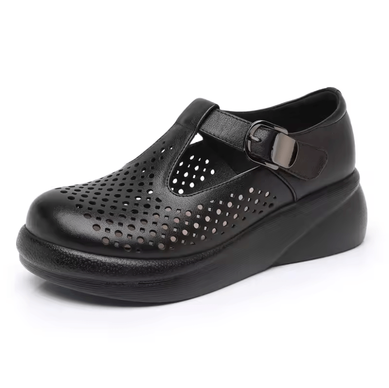 USS Shoes Melissa Women's Hollow Out Leather Platform Sandals