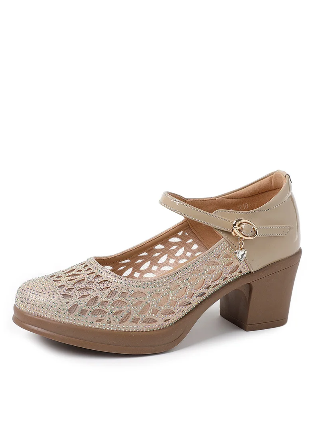 USS Shoes Miley Women's Hollow Leather Platform Pumps Sale Drop Gold (Size 7)