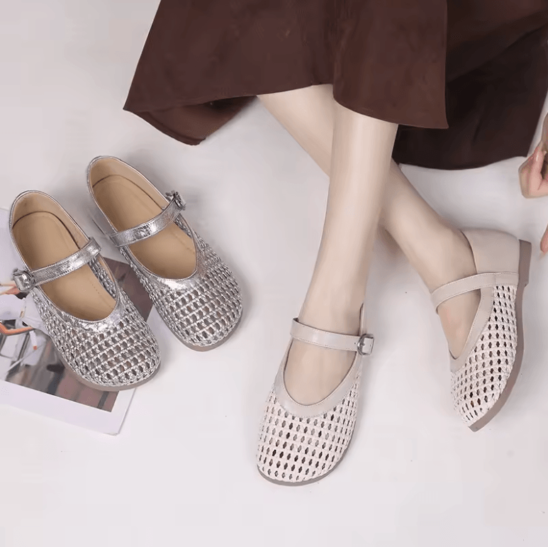 USS Shoes Milvia Women's Hollow Leather Round Toe Flats