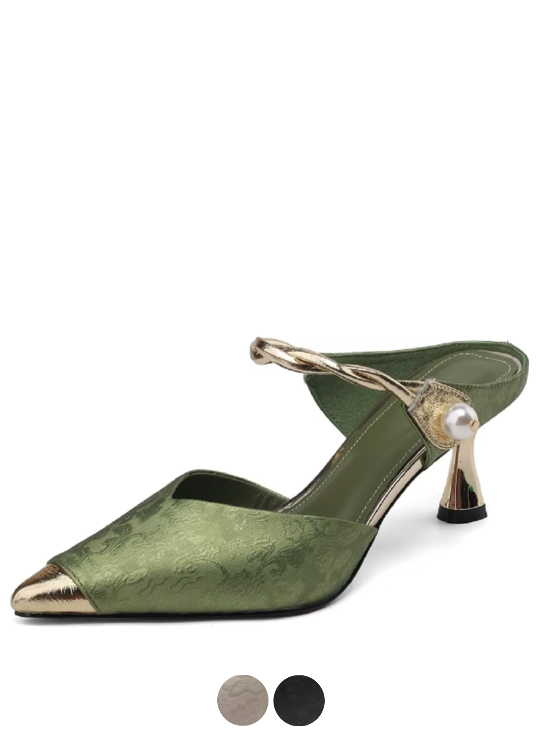 USS Shoes Mirabella Women's Wrapper Buckle Pearl Slingback Pumps - Luxuryurbanwear