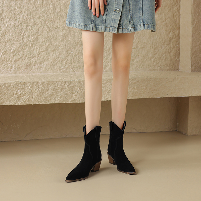 USS Shoes Monica Women's Cowboy Booties - Luxuryurbanwear