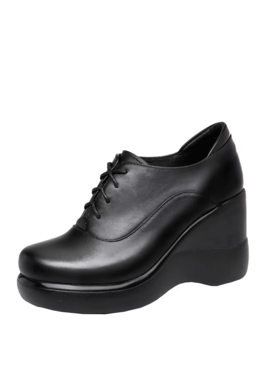 LUW Shoes Nahir Women's Wedges - Lace-Up High-Platform Street Wedges